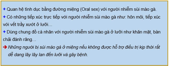 nguyên nhân bị sùi mào gà ở lưỡi